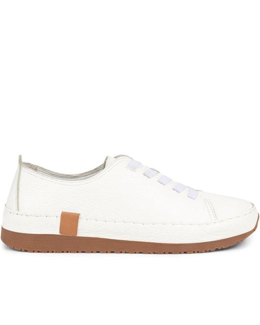 Jones Bootmaker White Amarilla Lace-Up Trainers