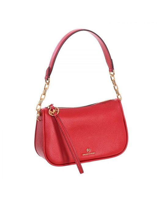 Michael Kors Red Leather Top-Handle Shoulder Bag