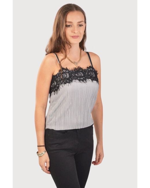 Secret Label White Urban Outfitters Eyelash Lace Trim Cami Top