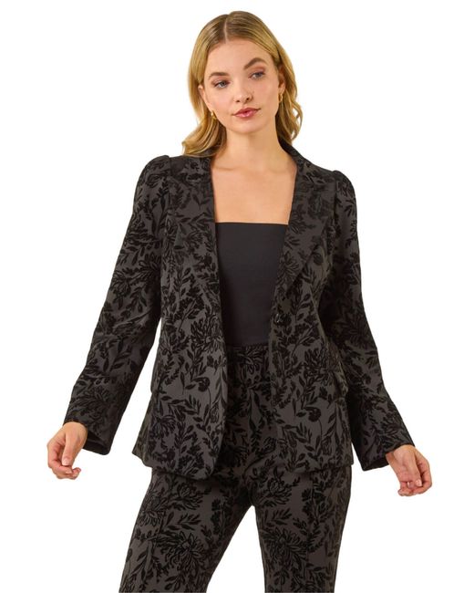 D.u.s.k Black Flocked Premium Stretch Blazer