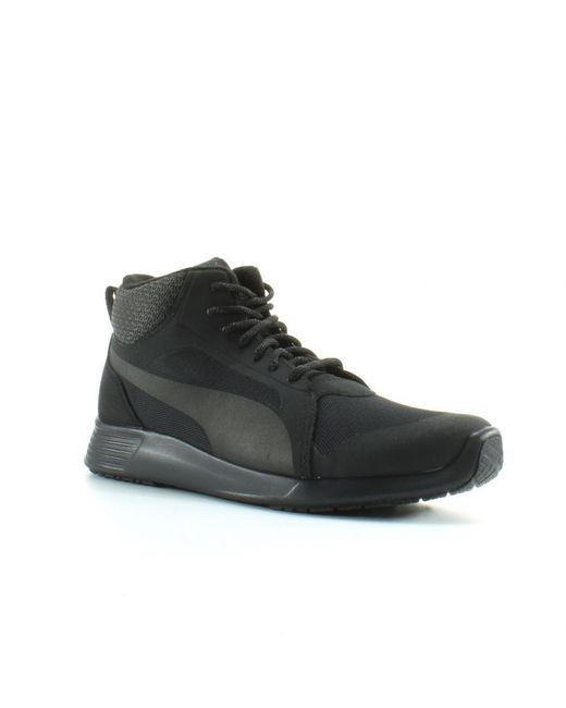 PUMA Black St Trainer Evo Demi Twill Textile Lace Up Trainers 361219 03 for men