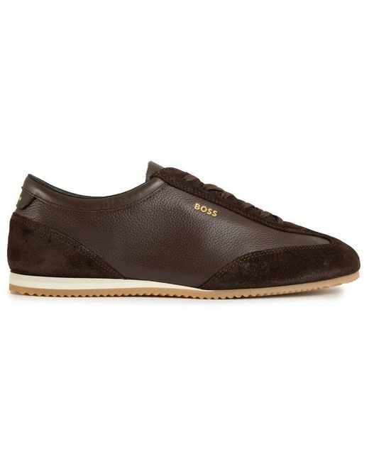 Boss Brown Lineor Lowp Trainers for men