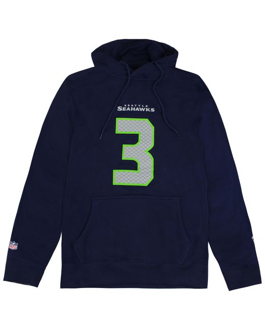 Fanatics Blue Nfl Seattle Seahawks Russell Wilson 3 Hoodie for men