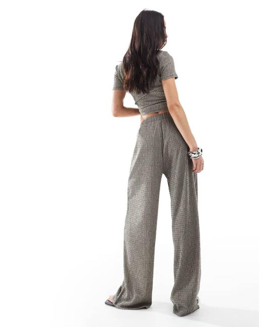 Vero Moda Multicolor Textured Plisse Wide Leg Trouser Co-Ord