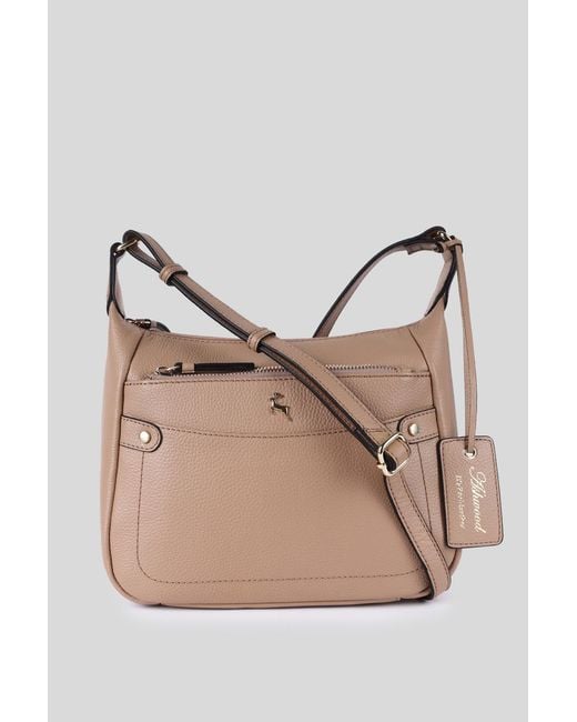 Ashwood Leather Natural 'Classico Napoli' Real Top Zip Crossbody Bag