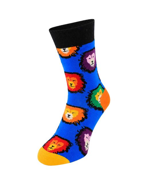 Happy Socks Blue 5-Pack Stripe Gift Set Cotton for men