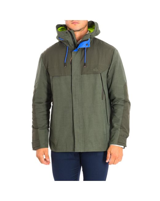 La Martina Green Long-Sleeved Turtleneck And Hooded Jacket Tmo303-Tl316 for men
