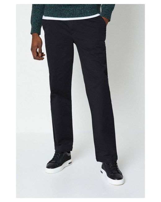 Burton Blue Straight Fit Chino Trouser for men