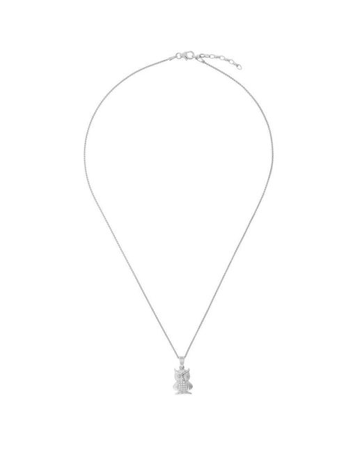 Orphelia White 925 Sterling Chain With Pendant