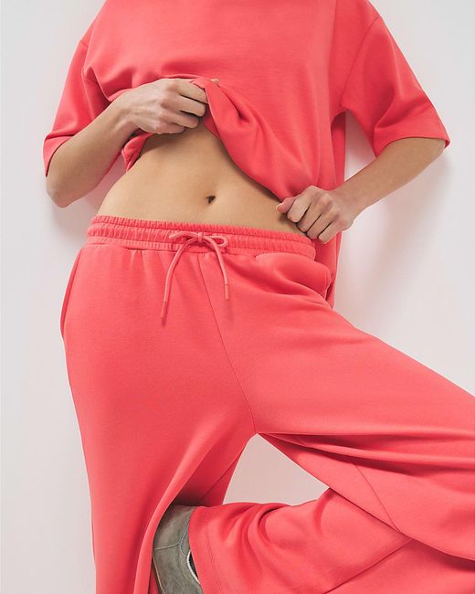 River Island Red Joggers Premium Drawstring Wide Leg