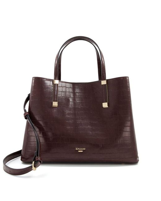 Dune Dorrie Logohardware Tote Bag in Brown Lyst UK