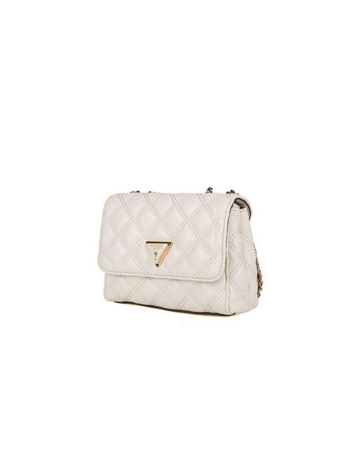 Guess White Schultertasche Bone