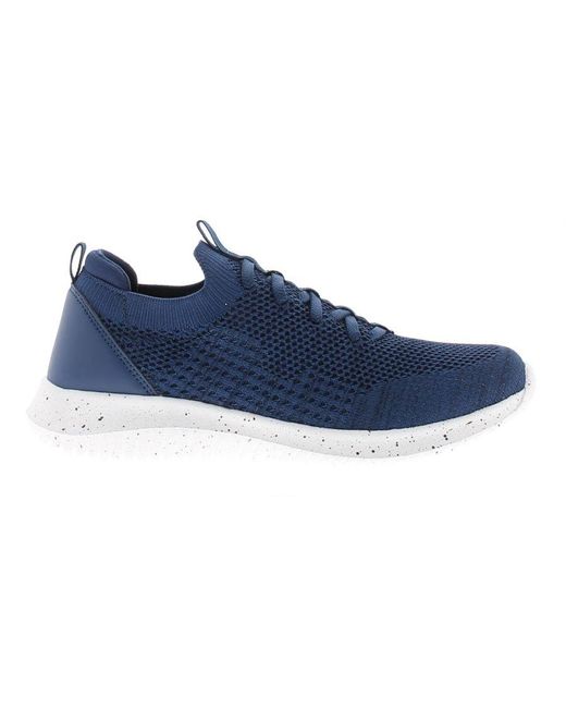 FOCUS BY SHANI Blue Trainers Textile Knitted Elasticated