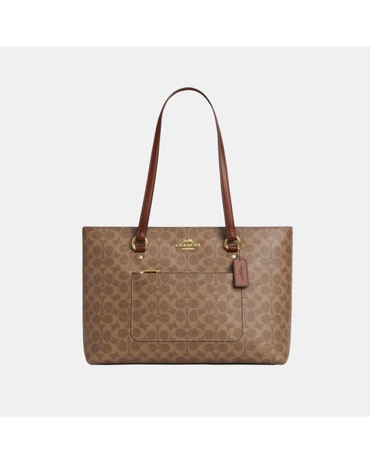 COACH Brown Station Tote