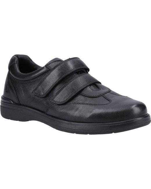 Hush Puppies Black Magnus Leather Loafers for men