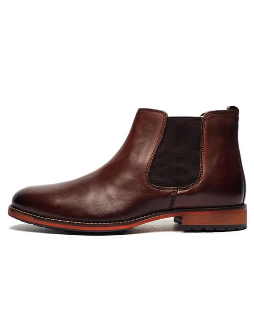 Silver Street London Brown London Argyll Leather Boots for men