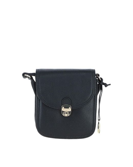 Ashwood Leather Blue Elegant Crossbody Bag With Twist Lock