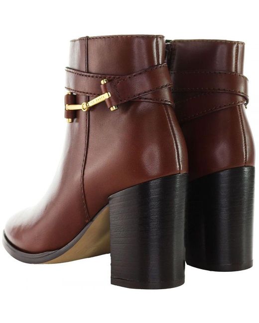 Ted Baker Brown Anisea T-Hinge Ankle Boots