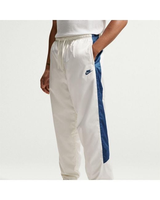 Nike White Closed Hem Tracksuit Joggers for men