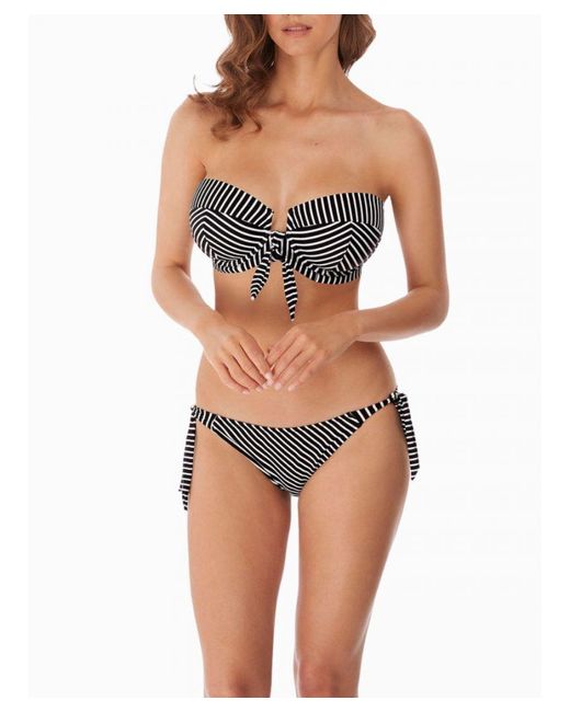 Freya Black Beach Hut Bandeau Bikini Top