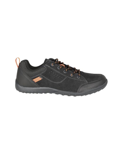 Mountain Warehouse Black 'Phantom Ii' Shoes Casual Stylish Comfortable Breathable Lace Up Trainers Suede for men