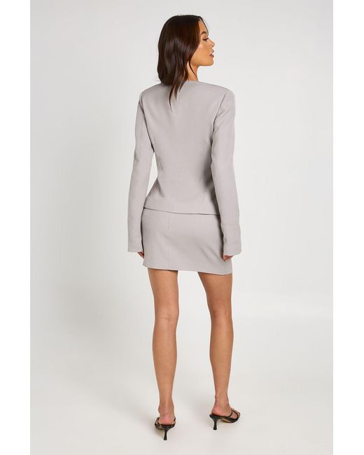 Boohoo Natural Tall Tailored Mini Skirt