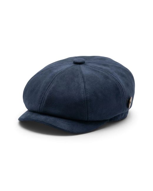TruClothing Blue Suede Vintage 8-Panel Classic Gatsby Baker Boy Hat for men