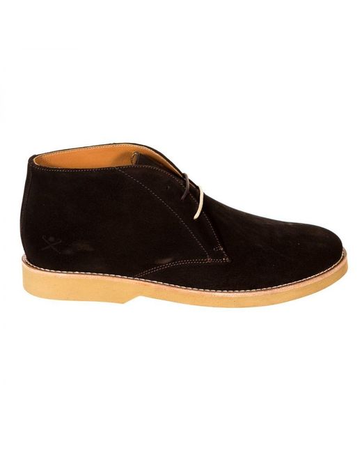 Hackett Black High-Top Shoe With Rubber Sole Hms20444 for men
