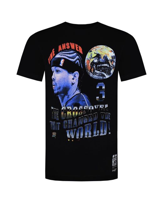 Mitchell & Ness Black Nba Philadelphia 76Ers Allen Iverson The Cross Over T-Shirt for men