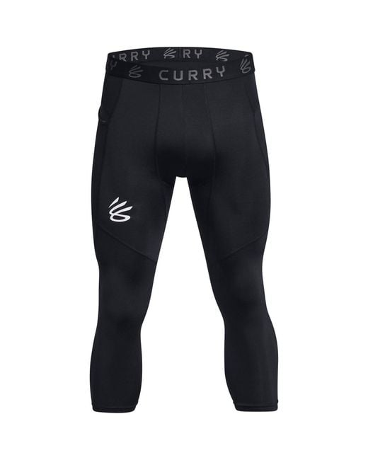Under Armour Blue Curry Solid Compression Fit Shapewear Leggings for men