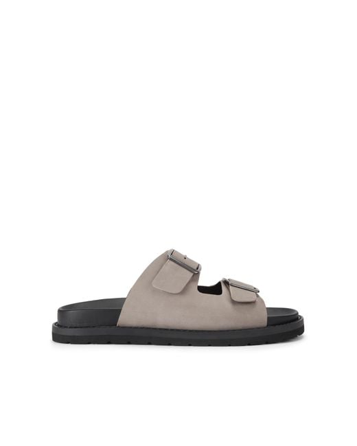 KG by Kurt Geiger Brown Leather Lisbon Sandals for men