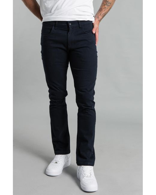 French Connection Blue Cotton Five-Pocket Chino Trousers for men