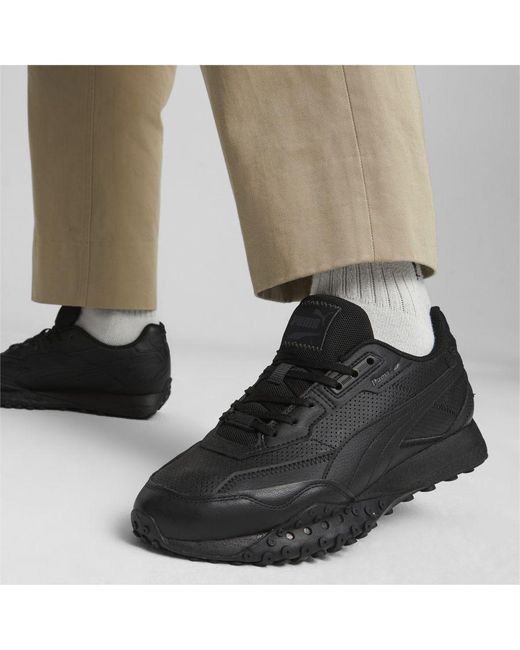 Puma thunder shop leather trainers