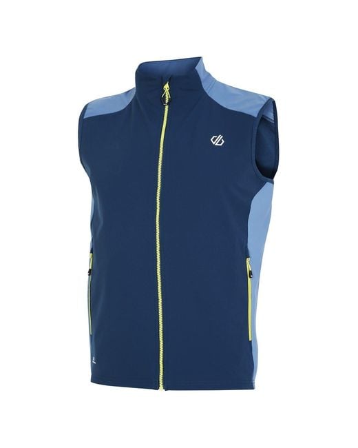 Dare 2b Blue Color Block Mock Neck Softshell Jacket for men
