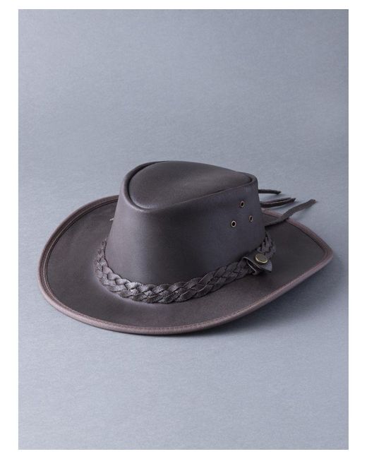 Lakeland Leather Gray Outback Iii Australian Style Hat
