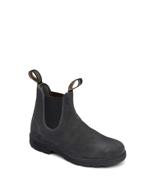 Blundstone Black Originals Steel Boots Suede for men