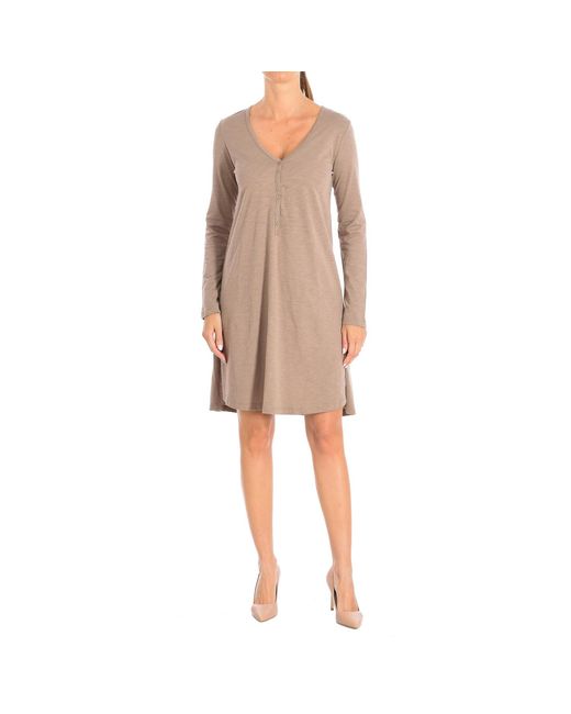 Benetton Natural Long Sleeve Dress 3Bcjv7044