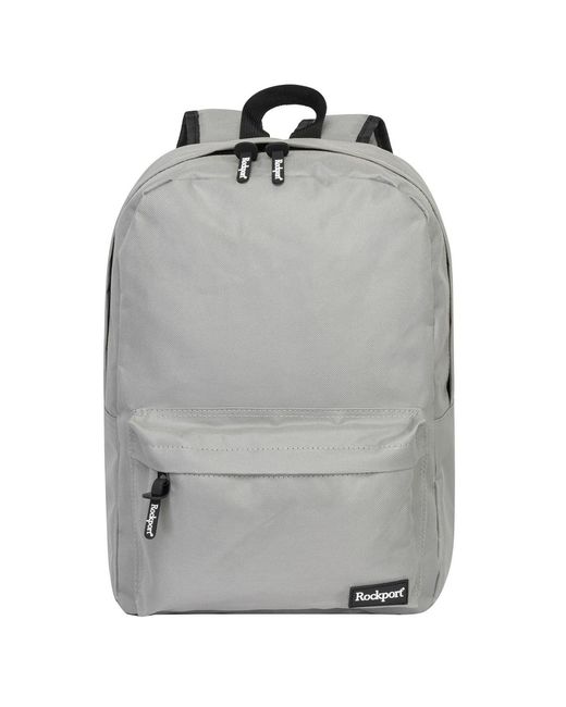 Rockport Gray Accessories Solid Patterned Med Backpack With Logo for men