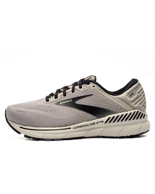 Brooks White Adrenaline Gts 22 (Wide Fit) for men
