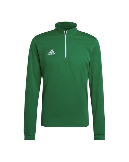 Adidas Green Zip Neck Funnel Long Sleeve Sweatshirt for men
