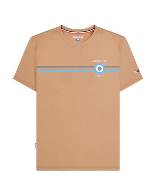 Lambretta Natural Classic Ss24 Stripe T-Shirt Cotton for men