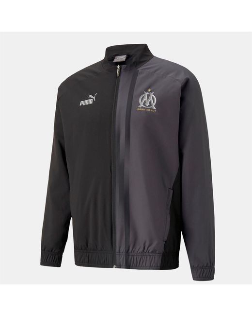 PUMA Black De Marseille Prematch Jacket for men