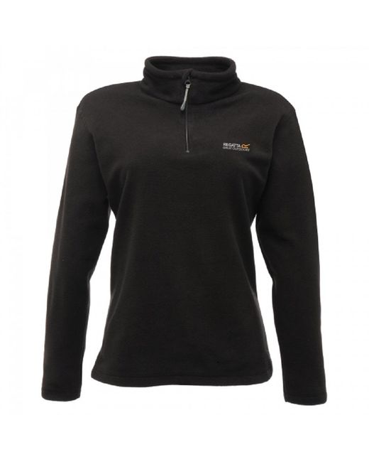 Regatta Black Great Outdoors /Ladies Sweetheart 1/4 Zip Fleece Top
