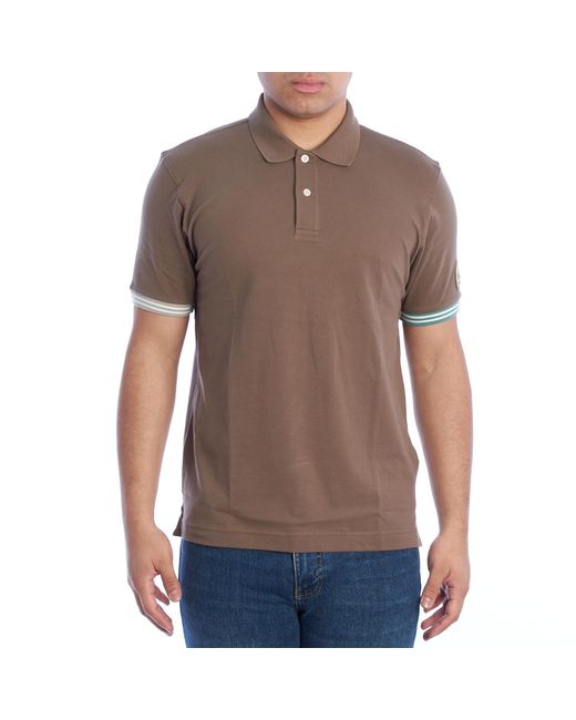 La Martina Brown Ymp011-Pk001 Regular Fit Short Sleeve Polo for men