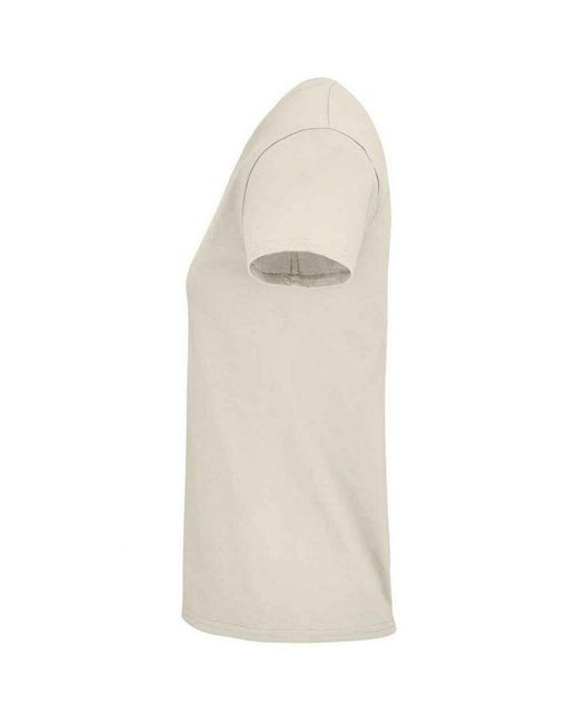 Sol's White Organic Cotton Crew-Neck T-Shirt