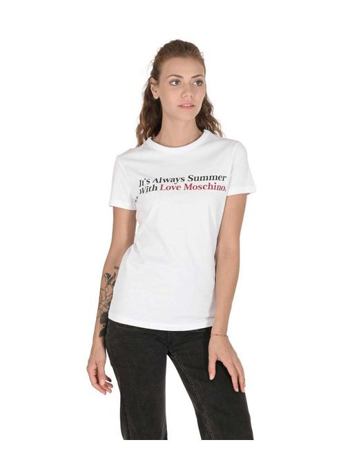 Love Moschino White T-Shirt