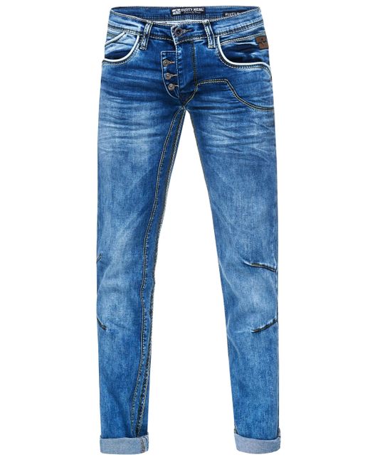 Rusty Neal Jeansbroek "ruben" Blauw Gebruikt in het Blue voor heren