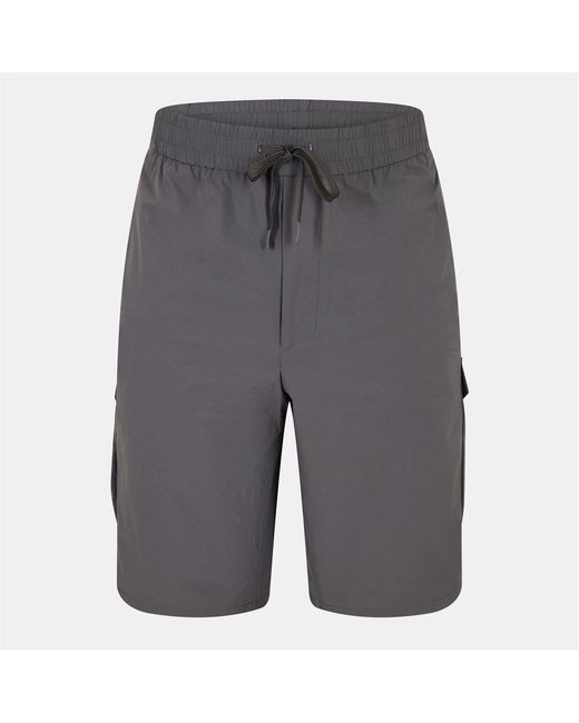 Boss Gray Urbanex Cargo Bermuda Shorts With Elasticated Waistband for men