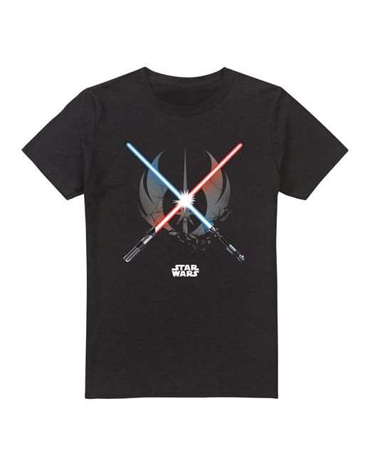 Star Wars Black Crossed Blades T-Shirt Cotton for men