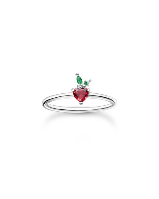 Thomas Sabo White Ring Strawberry Sterling